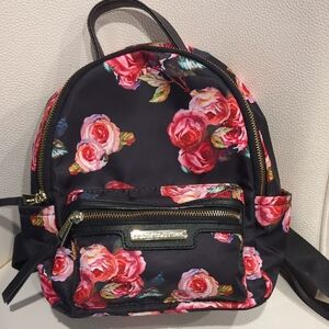 Juicy Couture Black and Pink Rose Backpack